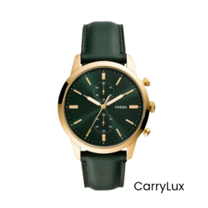 Fossil Townsman Chronograph Dark Green Leather Men's Watch- FS5599