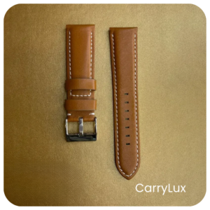 22mm Brown Leather Craftsmanship Watch Strap