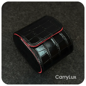 Premium Quality Imported Black Leather Travel Watch Box 1 Slots