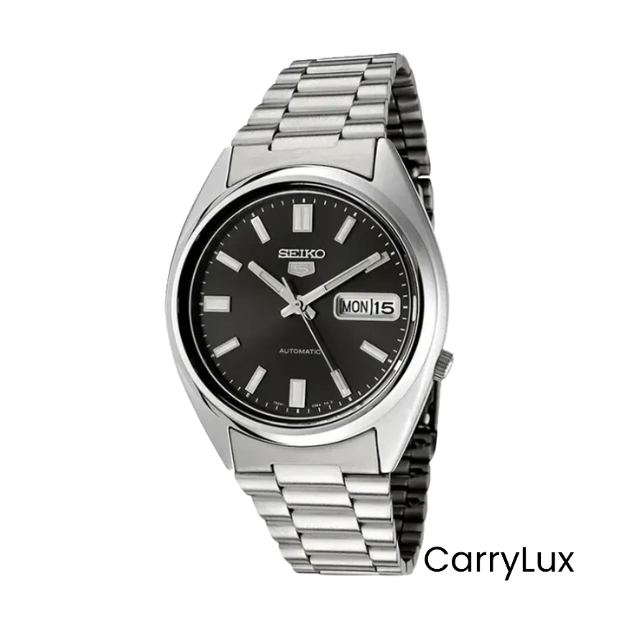 Seiko 5 Automatic Black Dial Day Date Men's Watch- SNXS79K1