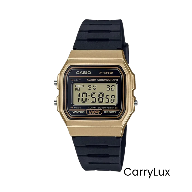 Casio Youth Digital Black Dial Casual Men's Watch- F-91WM-9ADF
