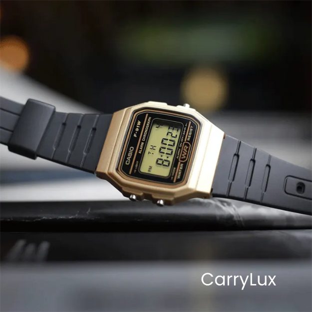 Casio Youth Digital Black Dial Casual Men's Watch- F-91WM-9ADF - Image 2