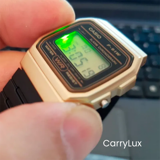 Casio Youth Digital Black Dial Casual Men's Watch- F-91WM-9ADF - Image 3