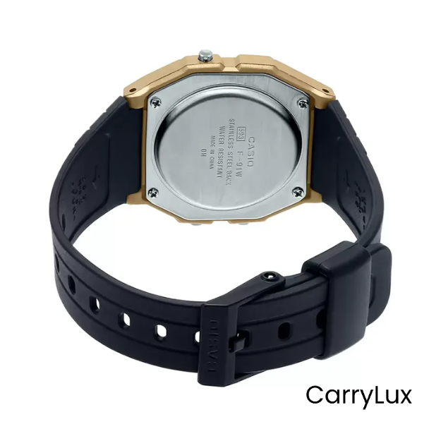 Casio Youth Digital Black Dial Casual Men's Watch- F-91WM-9ADF - Image 4