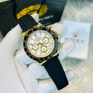 Premium Quality Racing Chronograph Belt Gold Black Watches