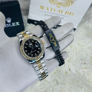 premium Quality watch & Bracelet T Stone Black