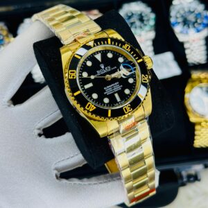 Luxury Diver Style Automatic Watch – 904L Stainless Steel (Gold & Black)