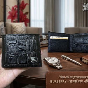 Signature Bifold Leather Wallet â Black